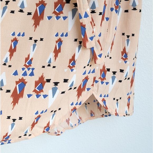 Anthropologie Dolan Left Coast Printed A-line Midi Roll Tab Sleeve Dress, size S - Picture 5 of 10